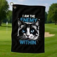 I Am The Enemy Within Golf Towel thumb 1