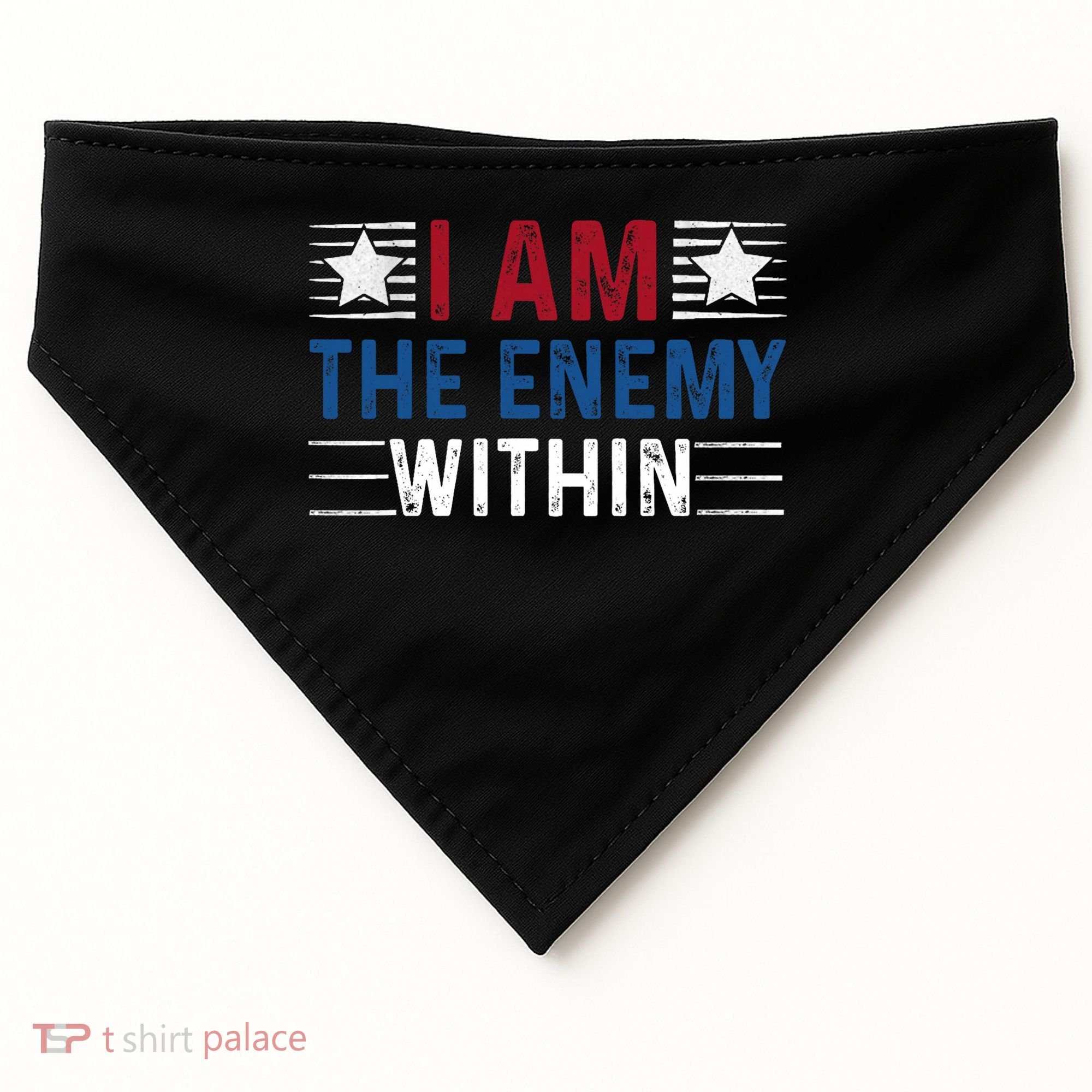 I Am The Enemy Within USA-Made Doggie Bandana