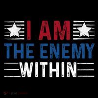 I Am The Enemy Within USA-Made Doggie Bandana thumb 2
