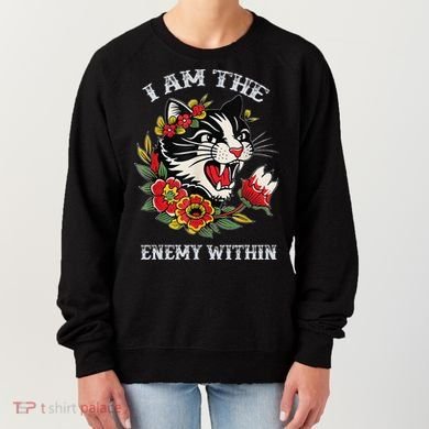 I Am The Enemy Within Cat Kamala Harris 2024 Merch Women's Sweatshirt