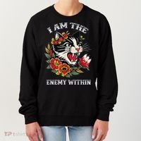 I Am The Enemy Within Cat Kamala Harris 2024 Merch Women's Sweatshirt thumb 0
