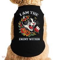I Am The Enemy Within Cat Kamala Harris 2024 Merch Doggie Tank thumb 0