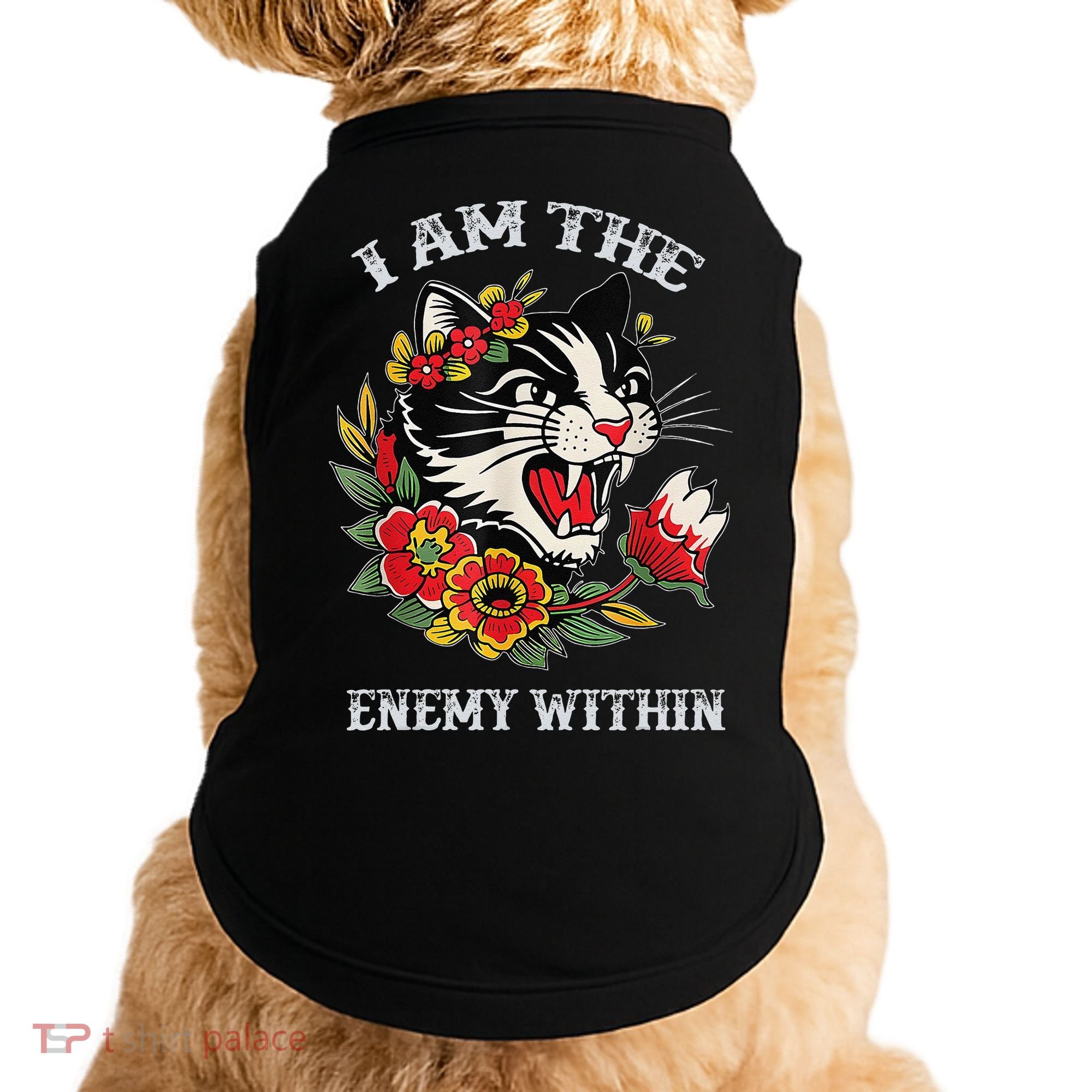 I Am The Enemy Within Cat Kamala Harris 2024 Merch Doggie Tank