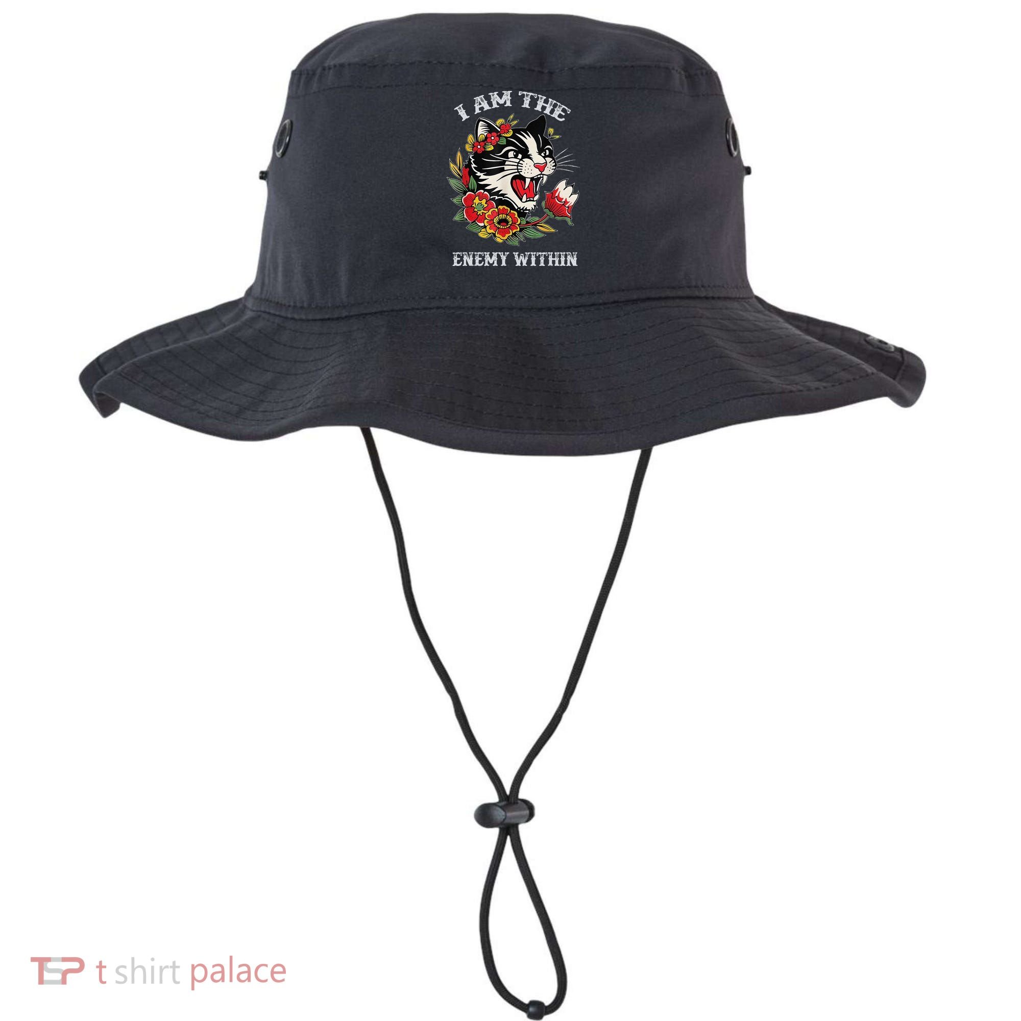I Am The Enemy Within Cat Kamala Harris 2024 Merch Bucket Hat
