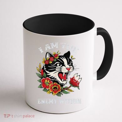 I Am The Enemy Within Cat Kamala Harris 2024 Merch Coffee Mug back