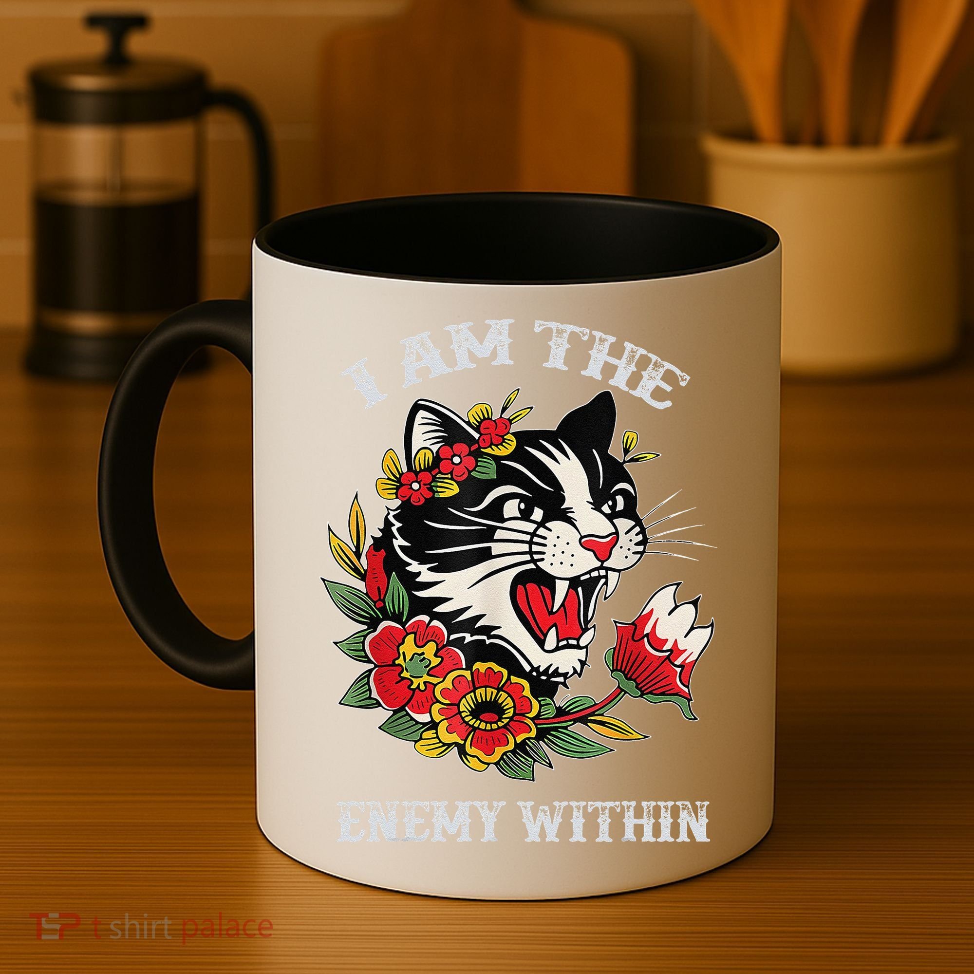 I Am The Enemy Within Cat Kamala Harris 2024 Merch Coffee Mug