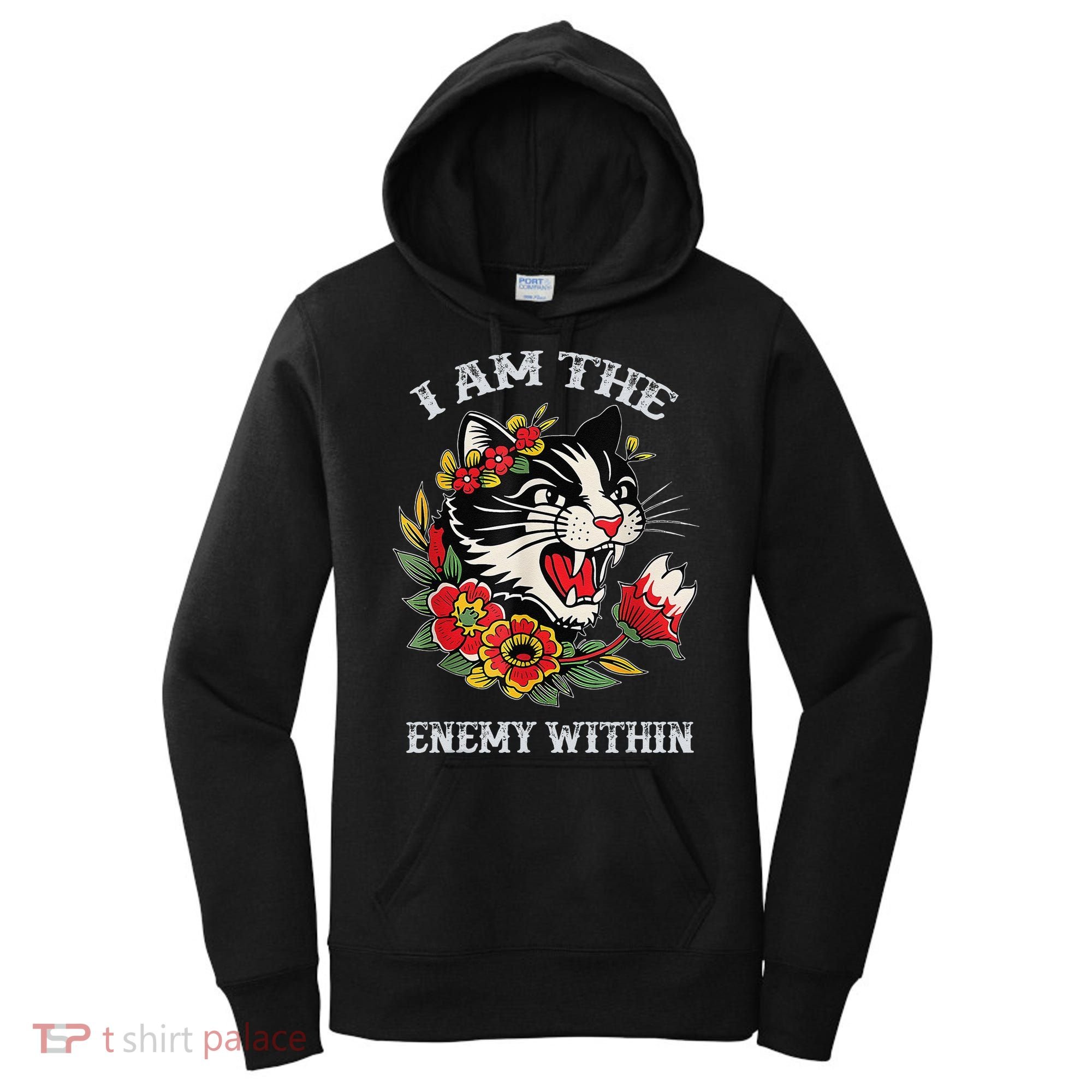 I Am The Enemy Within Cat Kamala Harris 2024 Merch Women's Hoodie