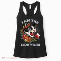 I Am The Enemy Within Cat Kamala Harris 2024 Merch Women's Tank Top thumb 0