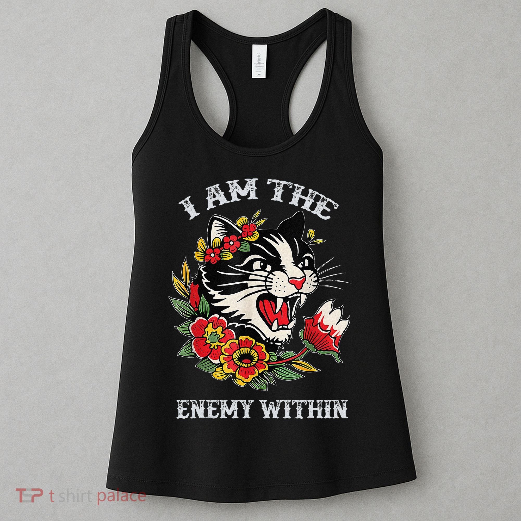 I Am The Enemy Within Cat Kamala Harris 2024 Merch Women's Tank Top