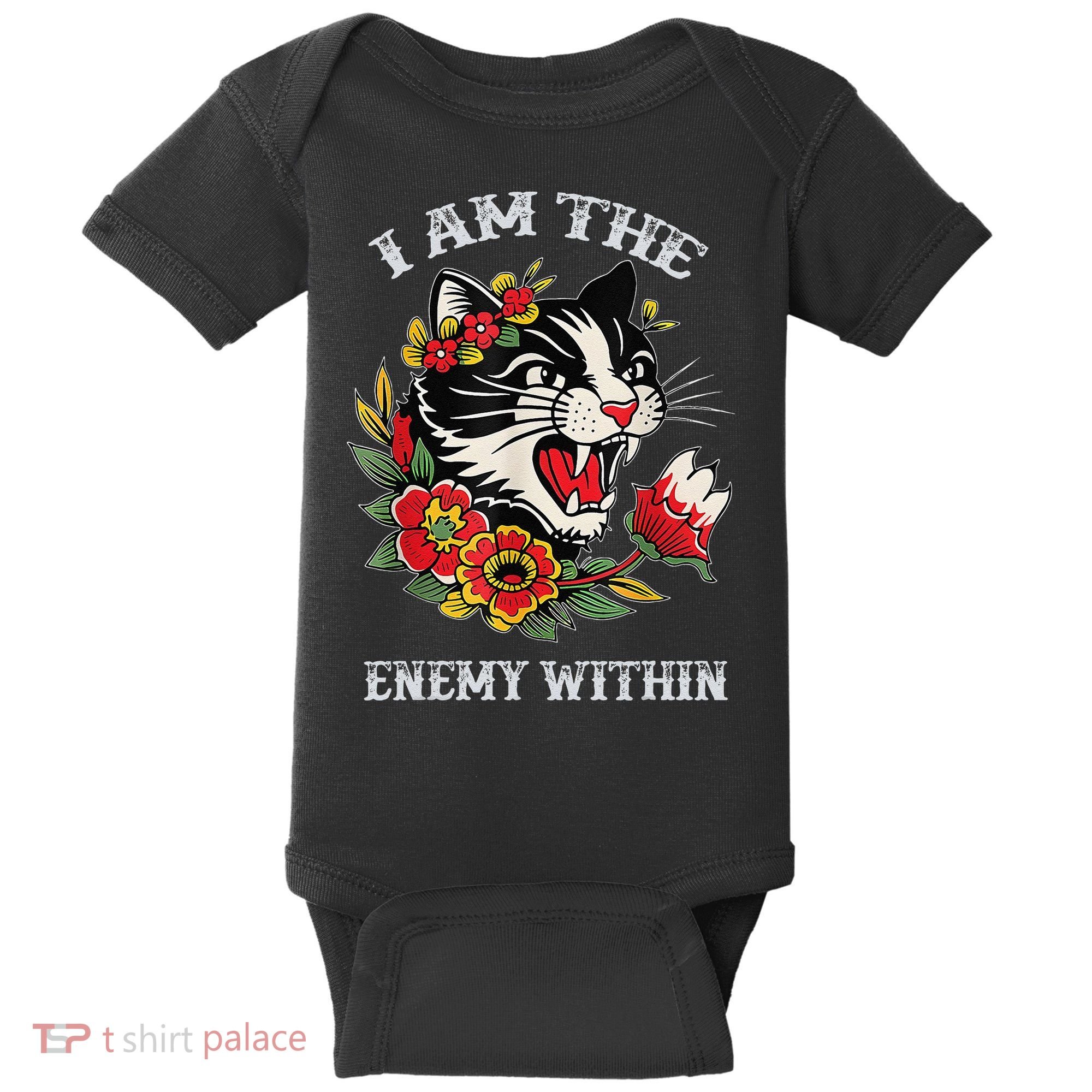 I Am The Enemy Within Cat Kamala Harris 2024 Merch Baby Bodysuit