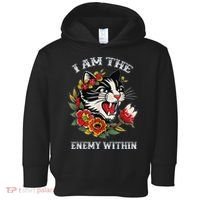 I Am The Enemy Within Cat Kamala Harris 2024 Merch Toddler Hoodie thumb 0