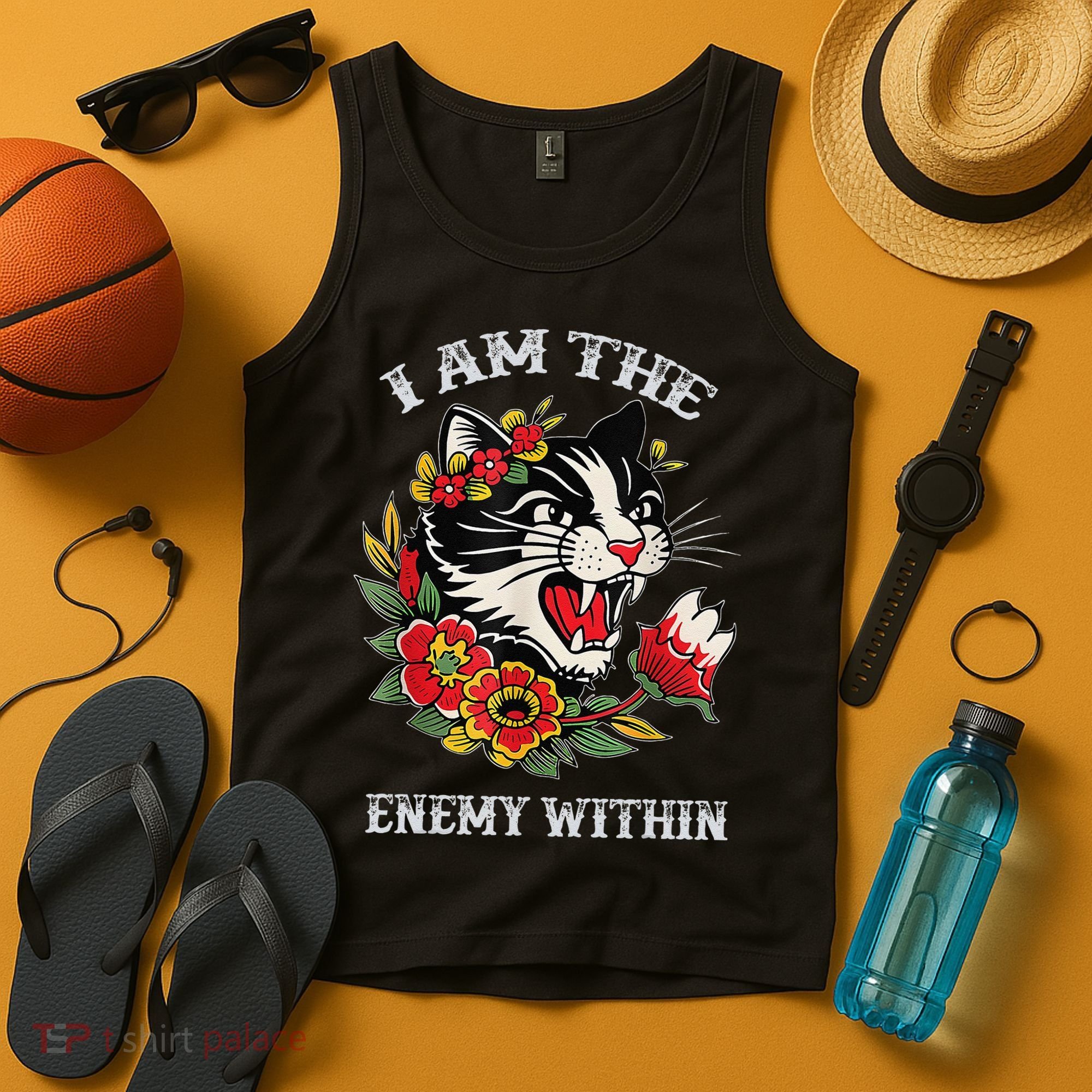 I Am The Enemy Within Cat Kamala Harris 2024 Merch Tank Top