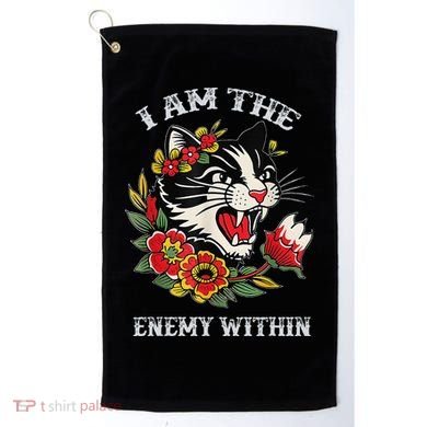I Am The Enemy Within Cat Kamala Harris 2024 Merch Golf Towel