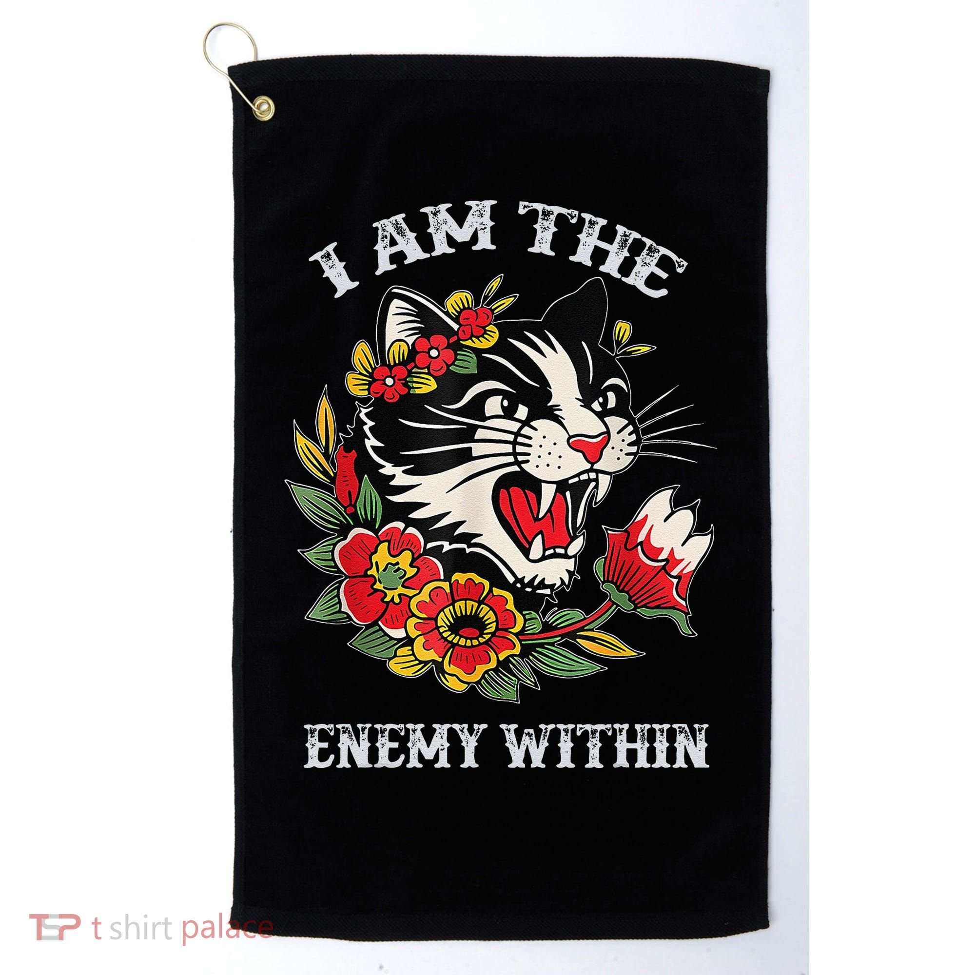 I Am The Enemy Within Cat Kamala Harris 2024 Merch Golf Towel