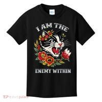 I Am The Enemy Within Cat Kamala Harris 2024 Merch Kids T-Shirt thumb 0
