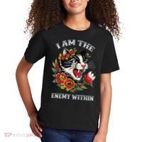 I Am The Enemy Within Cat Kamala Harris 2024 Merch Kids T-Shirt thumb 2