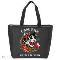 I Am The Enemy Within Cat Kamala Harris 2024 Merch Tote Bag thumb 0