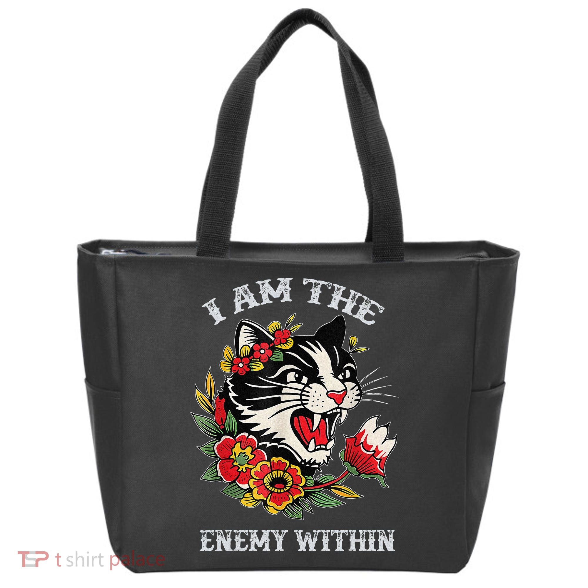 I Am The Enemy Within Cat Kamala Harris 2024 Merch Tote Bag