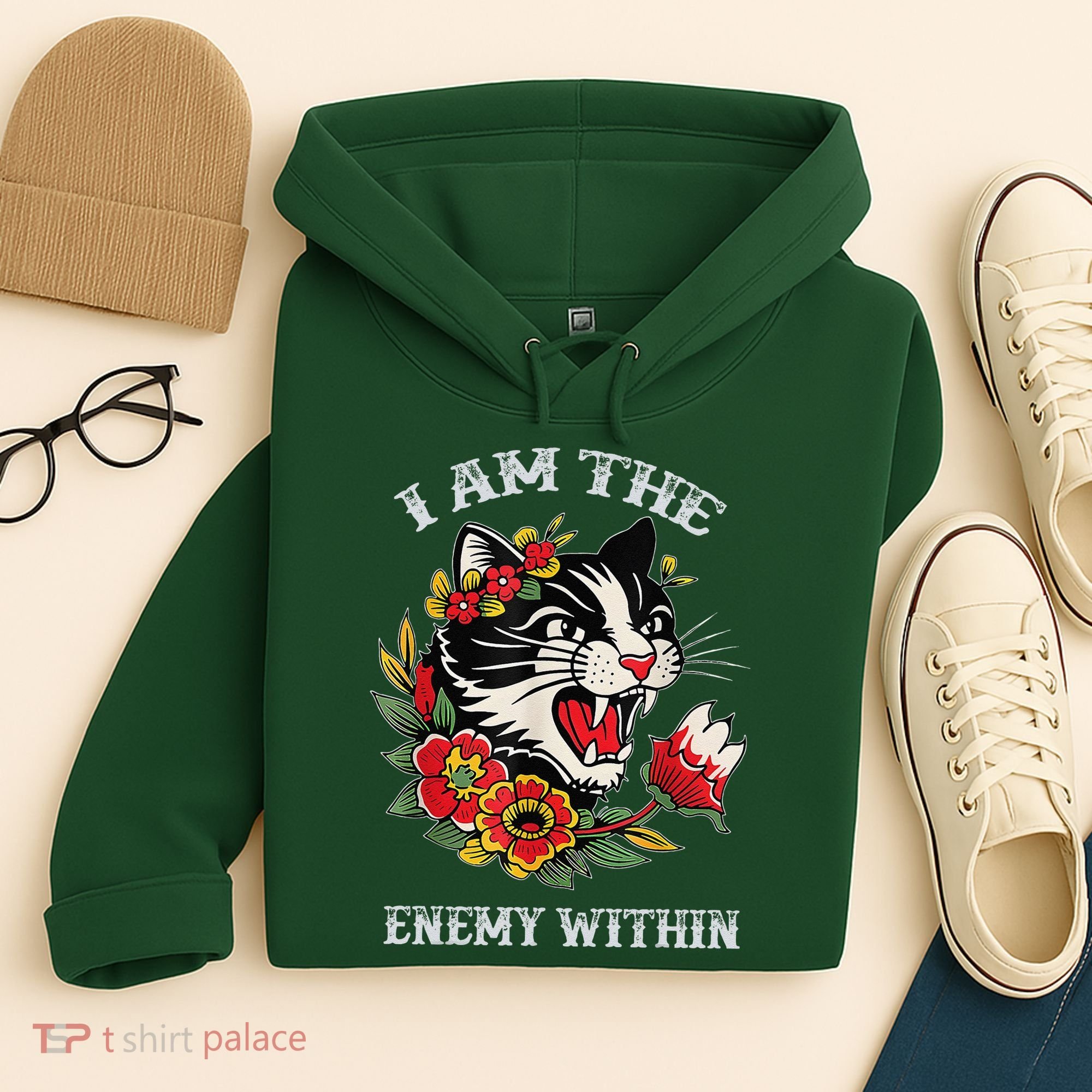 I Am The Enemy Within Cat Kamala Harris 2024 Merch Hoodie