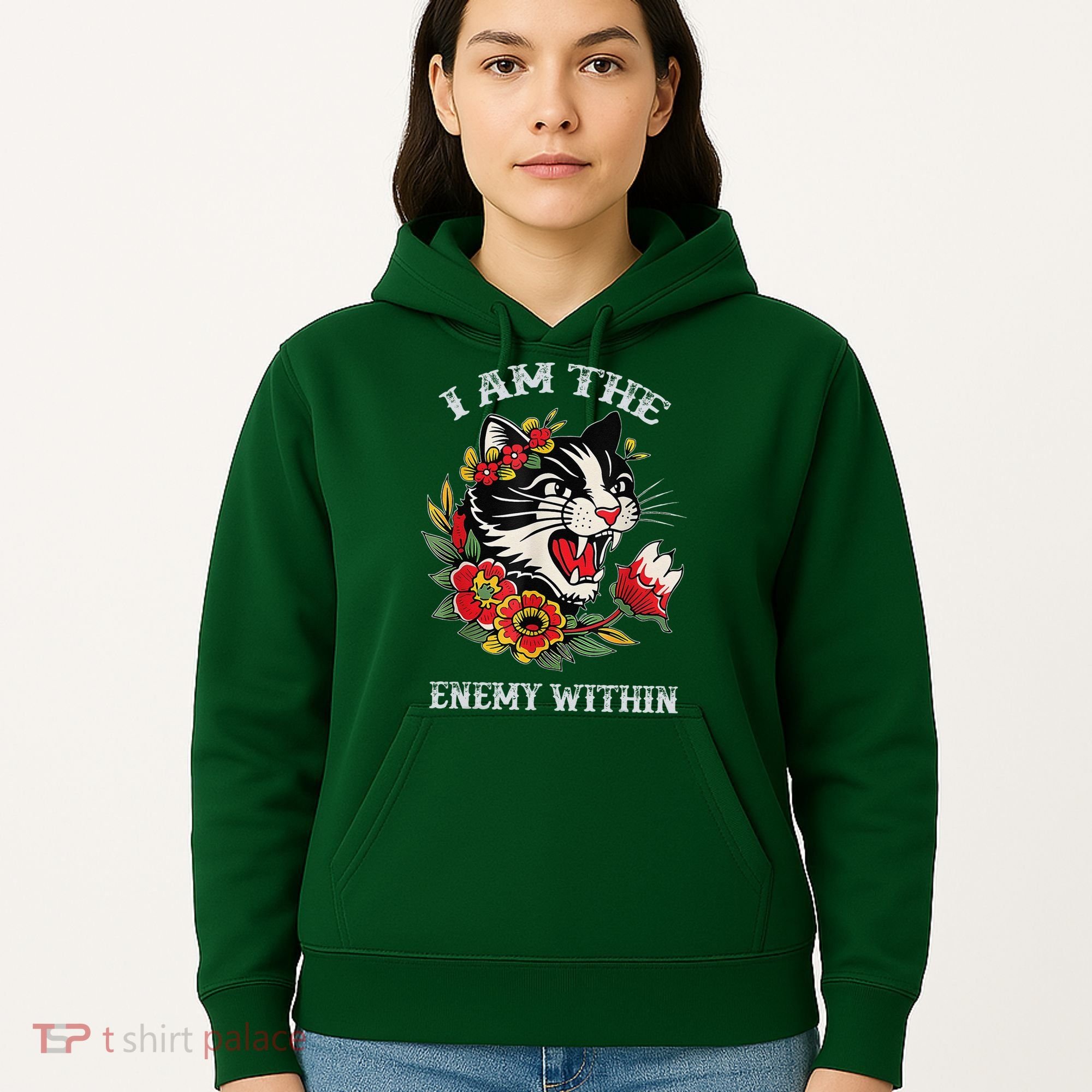 I Am The Enemy Within Cat Kamala Harris 2024 Merch Hoodie