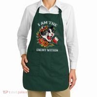 I Am The Enemy Within Cat Kamala Harris 2024 Merch Apron thumb 2