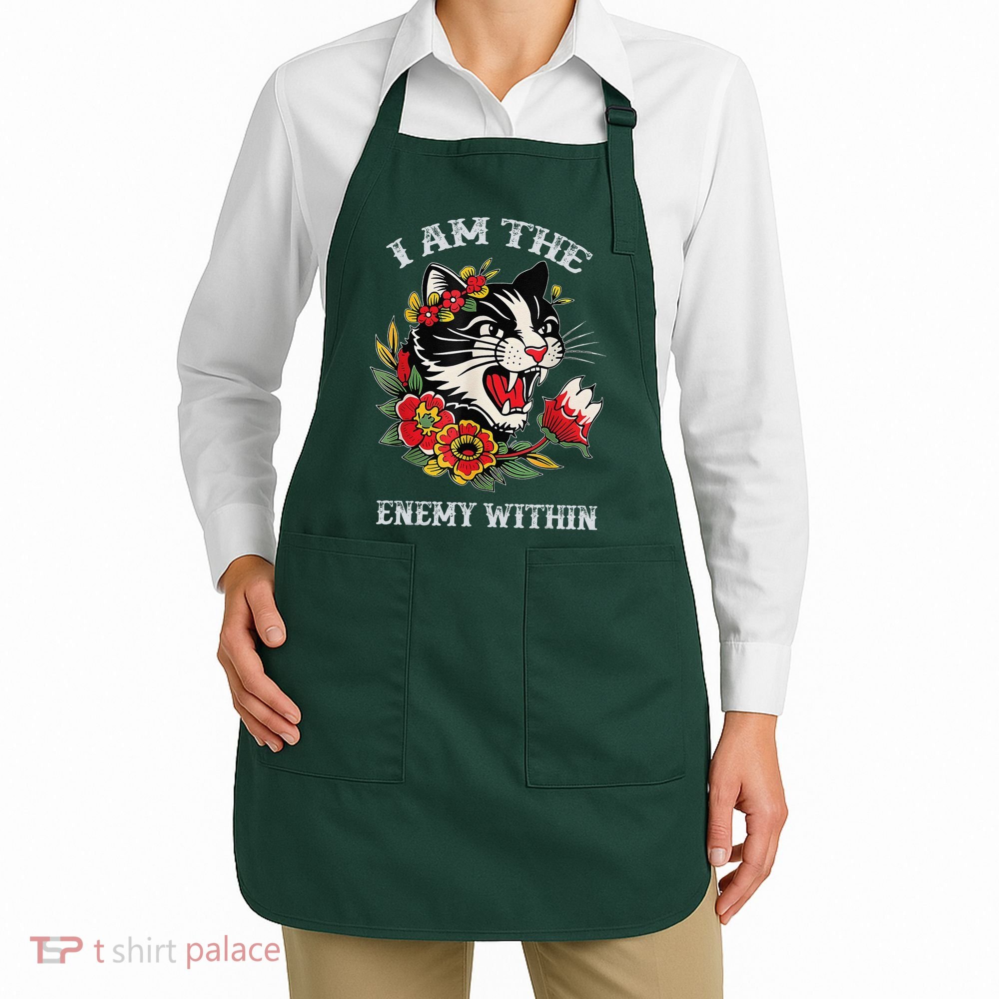 I Am The Enemy Within Cat Kamala Harris 2024 Merch Apron