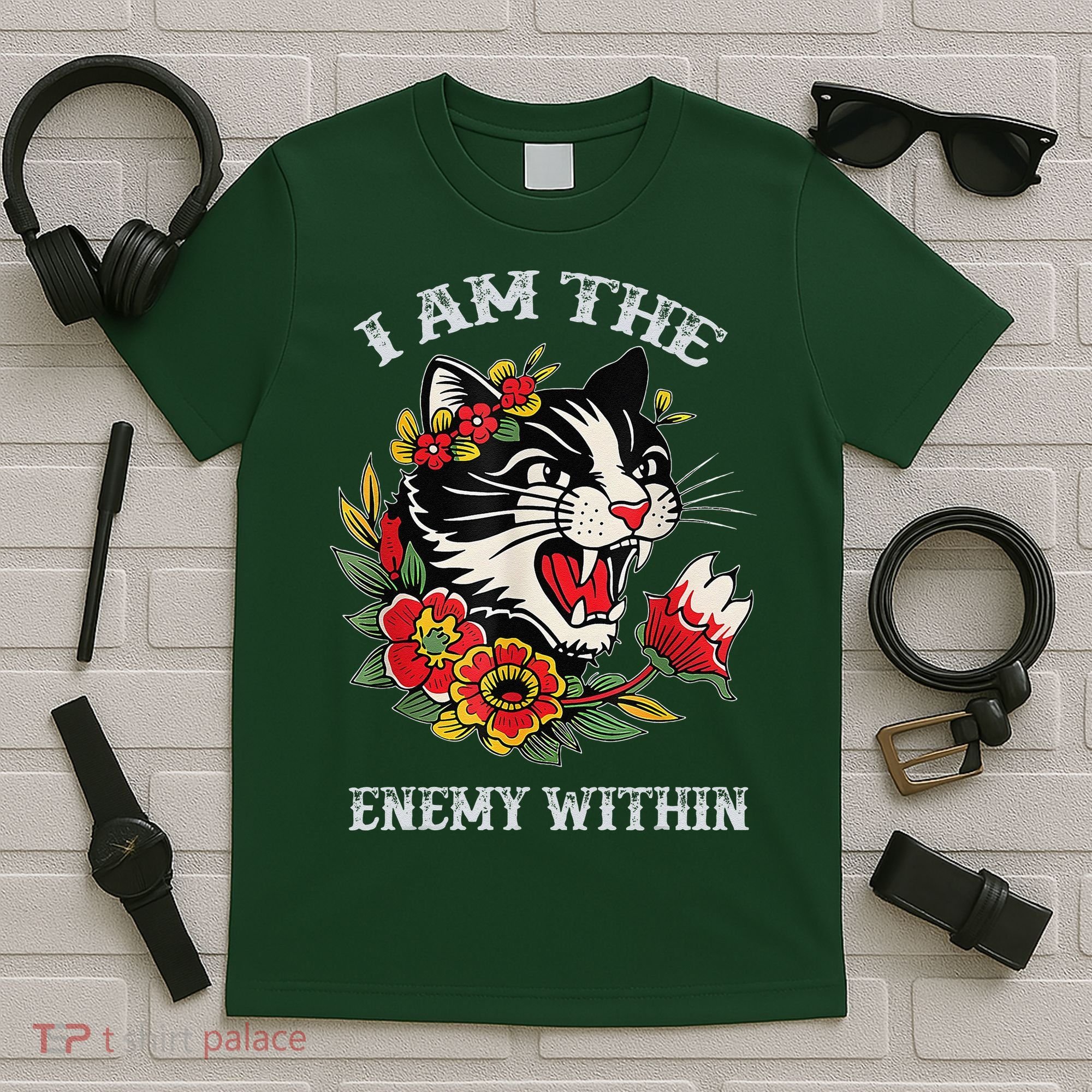 I Am The Enemy Within Cat Kamala Harris 2024 Merch T-Shirt