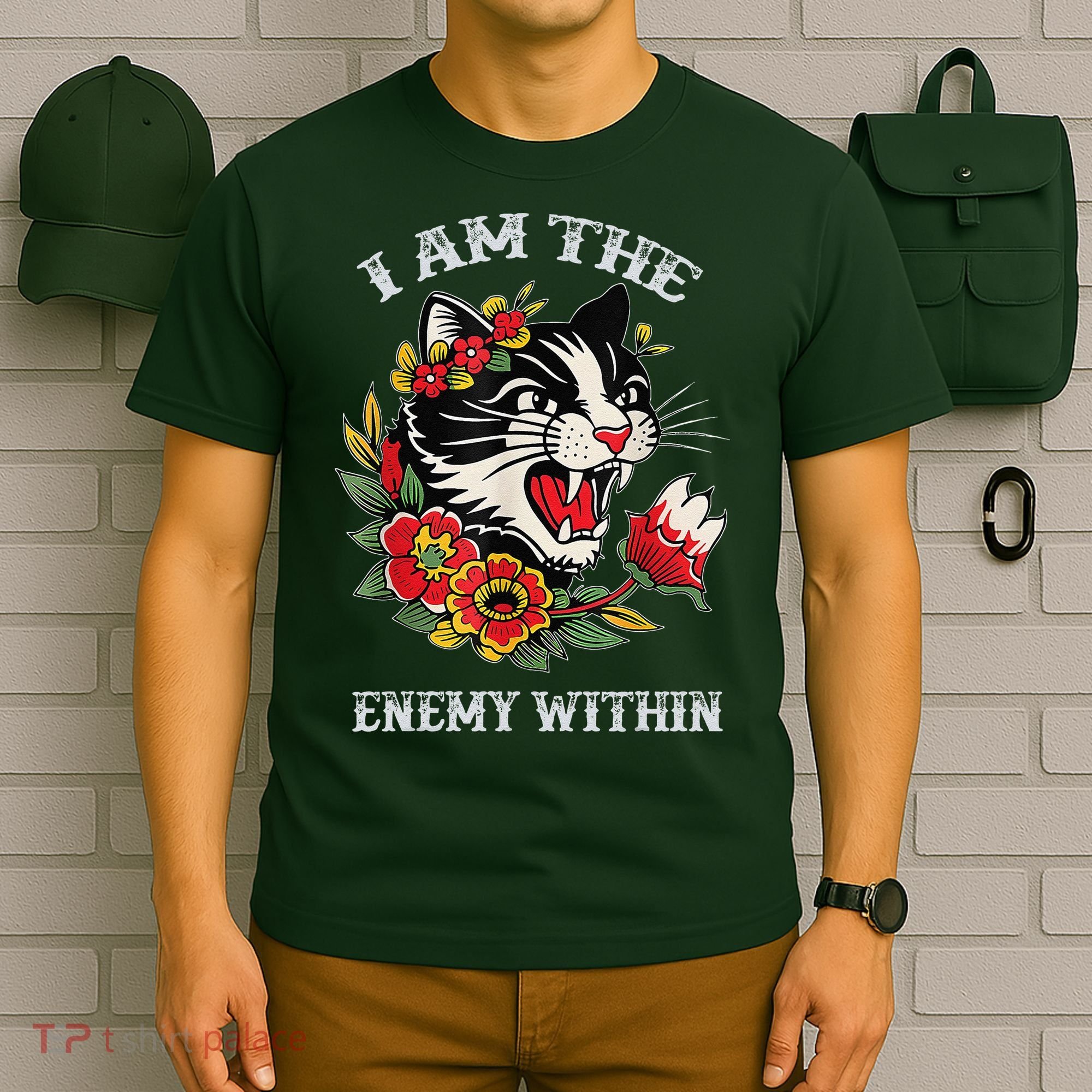 I Am The Enemy Within Cat Kamala Harris 2024 Merch T-Shirt