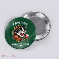 I Am The Enemy Within Cat Kamala Harris 2024 Merch Button thumb 0