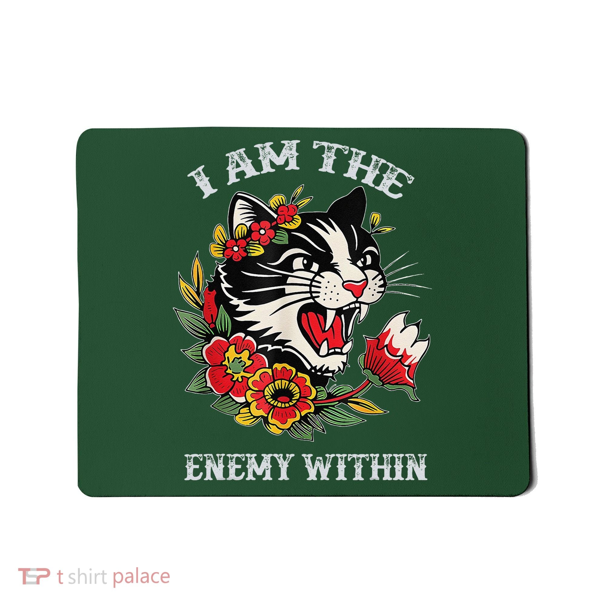 I Am The Enemy Within Cat Kamala Harris 2024 Merch Mousepad