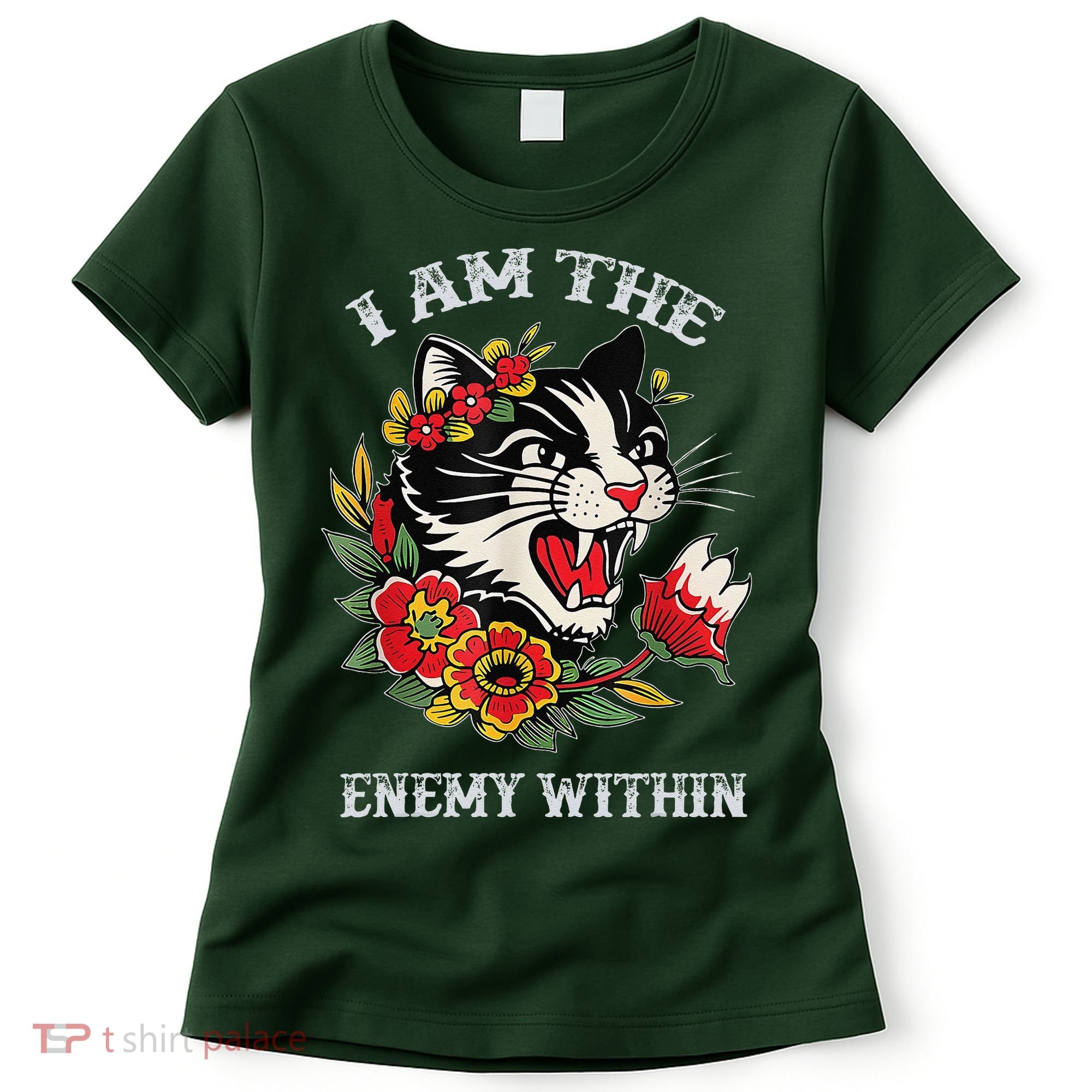 I Am The Enemy Within Cat Kamala Harris 2024 Merch Women's T-Shirt