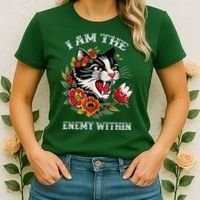 I Am The Enemy Within Cat Kamala Harris 2024 Merch Women's T-Shirt thumb 2