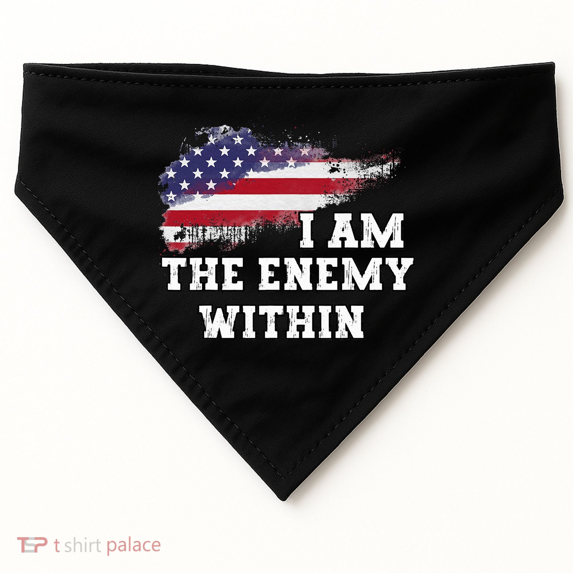 I Am The Enemy Within USA-Made Doggie Bandana