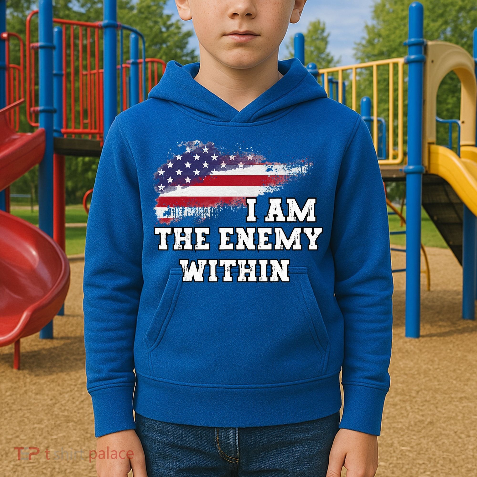 I Am The Enemy Within Kids Hoodie