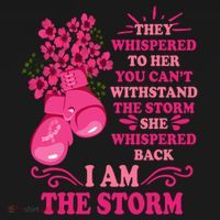 I Am The Storm Fight Breast Cancer Awareness Quote Coaster thumb 2