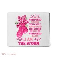 I Am The Storm Fight Breast Cancer Awareness Quote Mousepad thumb 0