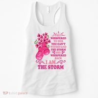 I Am The Storm Fight Breast Cancer Awareness Quote Women's Tank Top thumb 0