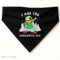 I Am The Sarcastic Elf USA-Made Doggie Bandana thumb 0