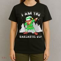 I Am The Sarcastic Elf T-Shirt thumb 4