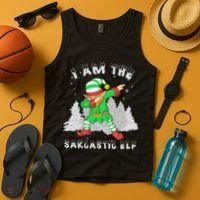 I Am The Sarcastic Elf Tank Top thumb 4