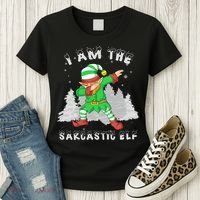 I Am The Sarcastic Elf Women's T-Shirt thumb 3