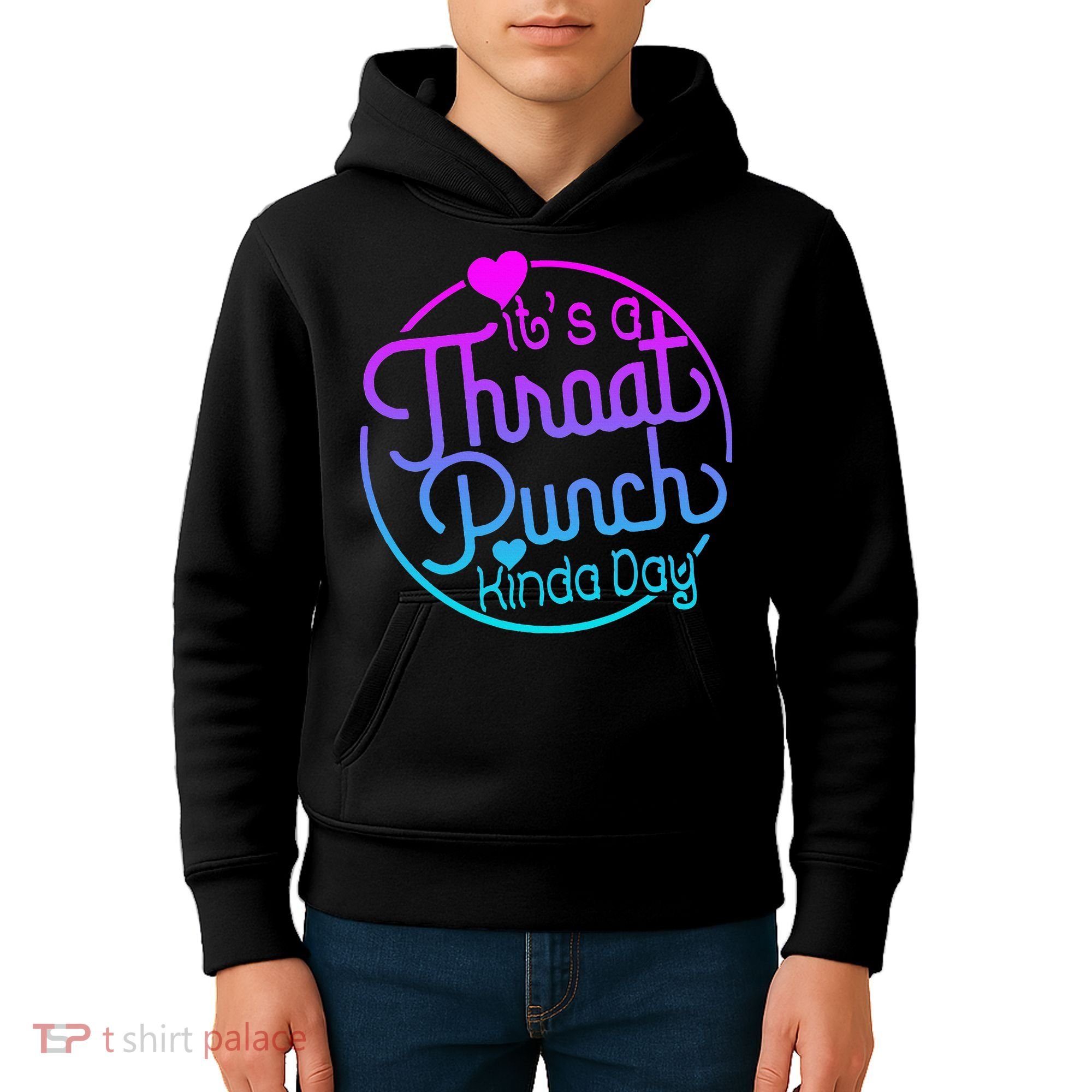 ItS A Throat Punch Kind Of Day Kids Hoodie