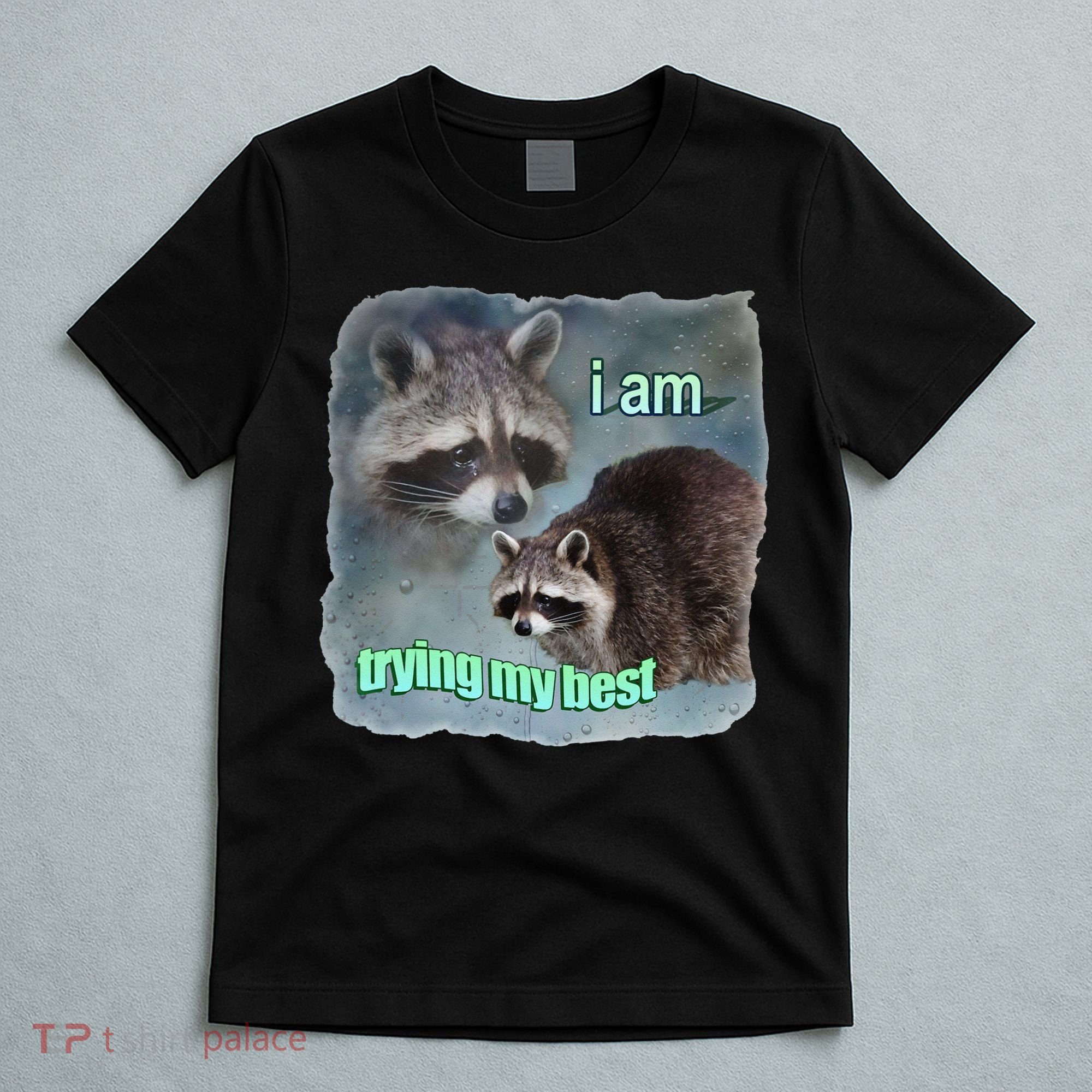 I Am Trying My Best Raccoon Meme T-Shirt
