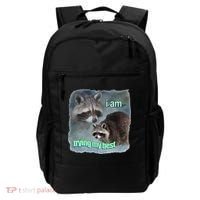 I Am Trying My Best Raccoon Meme Backpack thumb 0