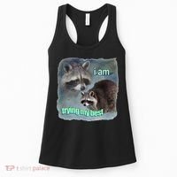 I Am Trying My Best Raccoon Meme Women's Tank Top thumb 0
