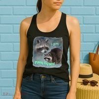 I Am Trying My Best Raccoon Meme Women's Tank Top thumb 2