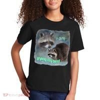 I Am Trying My Best Raccoon Meme Kids T-Shirt thumb 2