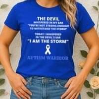 I Am The Storm Autism Warrior Autism Awareness Women's T-Shirt thumb 2