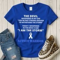 I Am The Storm Autism Warrior Autism Awareness Women's T-Shirt thumb 3