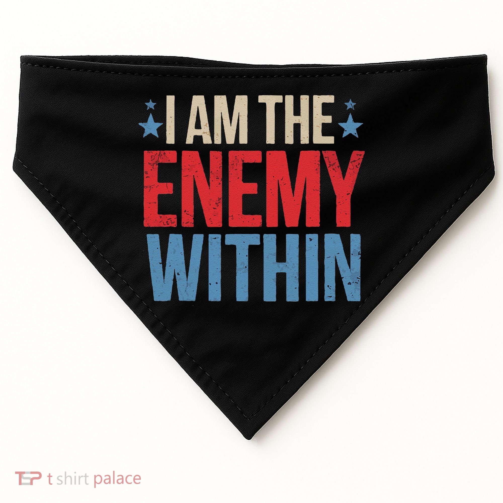 I Am The Enemy Within USA-Made Doggie Bandana